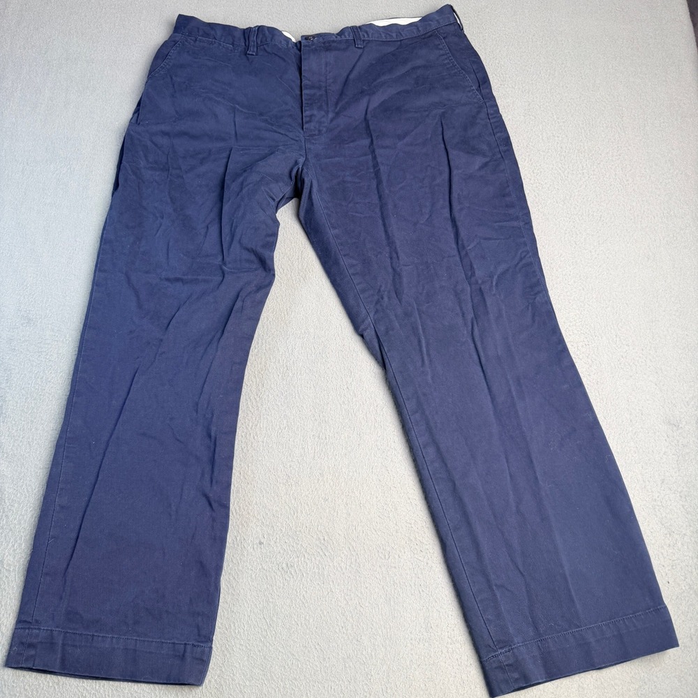 Polo Ralph Lauren Preston Pant Mens 40x30 Navy Blue Cotton Chino Straight Leg